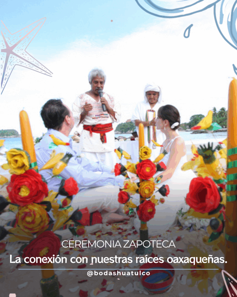 Descubre los tipos de ceremonia para boda en Huatulco y elige la ideal: civil, religiosa, simbólica, zapoteca o prehispánica.